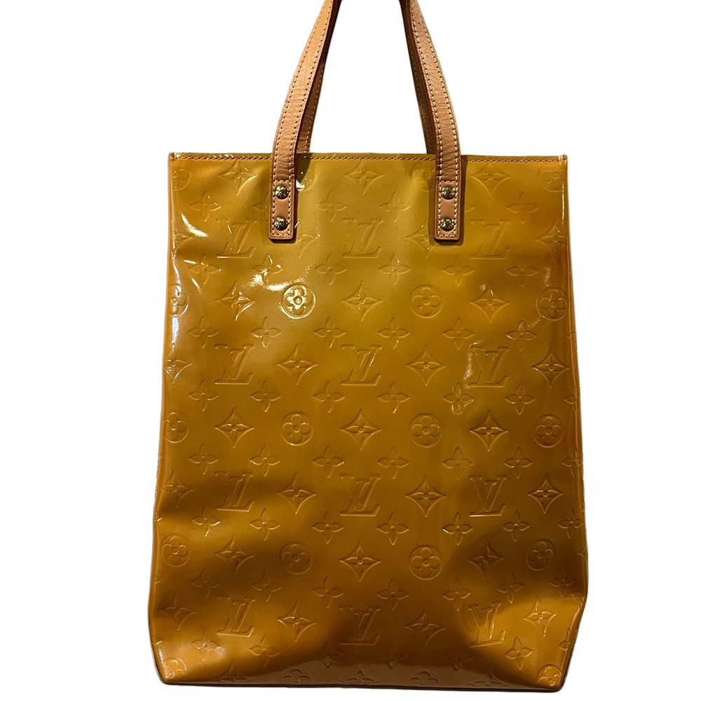 Louis Vuitton LV Vintage Yellow Vernis Reade MM Tote Bag with COA - Picture 3 of 17
